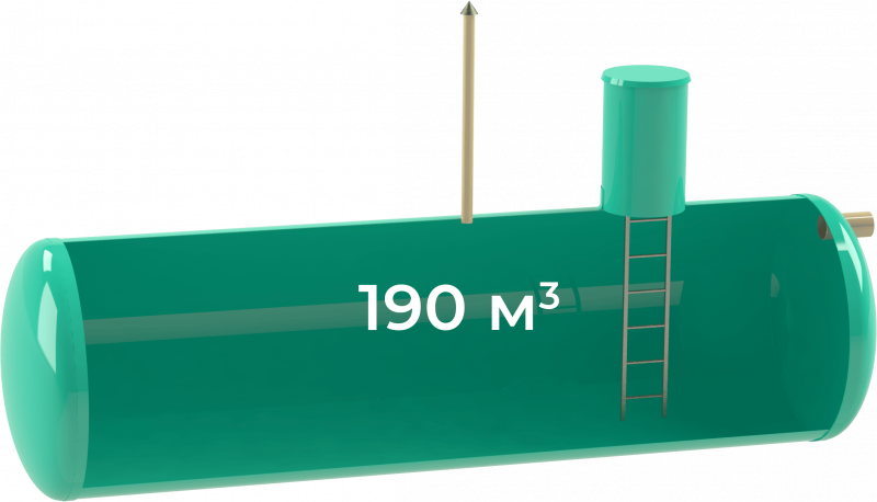 Накопительный резервуар 190 м3